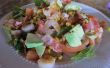 Gezonde salade van garnalen Cobb