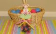 Easter Bunny Candy Jar Air droge klei decoratie