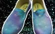 DIY Galaxy schoenen verf met zelfgemaakte acryl Spray