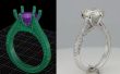 Aangepaste Platinum engagement ring-van CAD tot finish