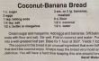 Brood van de banaan kokos
