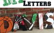 Sport thema houten Letters