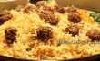 Gehaktballen en rijst Pilaf - één Pot maaltijd recept
