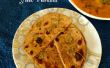 Aloo Paratha (hele tarwe plat brood met aardappel vulling)