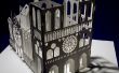 De Notre Dame kathedraal Pop-up kaart Kirigami Origamic het platform