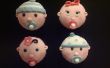"Sweet Cheeks" - Baby gezicht mini cupcakes met behulp van de Marshmallow Fondant. 