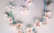 Sakura bloeien ketting en oorbellen met YUPO paper