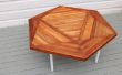 Geometrische patroon schroot houten salontafel