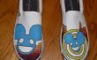 Hand geschilderd Deadmau5 schoenen (Mens grootte 12)