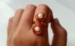 DIY Beaded Swirly ringen