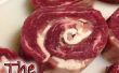 De BaconSteak - vlees gelijmd Bacon Flank Steak Roulade