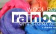 Rainbow roving - fleece met zure kleurstoffen verven