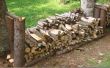 Rustieke brandhout rek