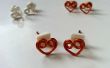 DIY Swirly-Heart Stud Earrings