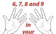 Tablas de multiplicación de 6, 7, 8 y 9 nl las manos
