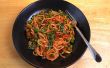 Spaghetti Marinara met erwten & kappertjes - Vegan & glutenvrij