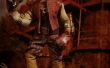Gebouw "De bloedige Hero" een marionet van de superheld Steampunk