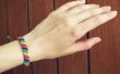 Regenboog macrame armband