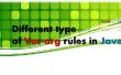 Diversent regel van Var-Args in Java