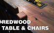 Redwood tafel & stoelen