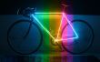 Neon gloed fiets met EL Wire Kits