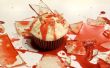 Bloedend gebroken glas Candy Cupcakes voor Halloween