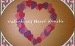 DIY hart vormige Valentijnsdag krans