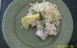 Gastronomische vaatwasser vis en rijst diner