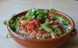 Watermeloen salade met Ajo Blanco (Spaanse witte Gaspacho) en Kombucha