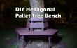 DIY zeshoekige boom Bench van houten Pallets - 100% Pallet hout