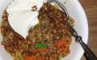 Smakelijke linzen en Quinoa - een maaltijd van een schotel