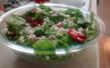 Salade van spinazie aardbei