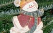 Maken van een gesneden Snowman Christmas Ornament