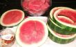 Snelle en puinhoop-vrije manier te snijden watermeloen