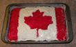 Hoe maak je een Canadese vlag blad taart