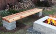 Zelfgemaakte moderne DIY Outdoor Concrete Bench