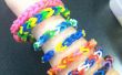 Rainbow Loom armband zonder Rainbow Loom met gemeenschappelijk huishouden objecten