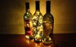 Dramatische wijnfles lichten