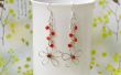 Draad gewikkeld patronen op How to Make Wire bloem oorbellen met rode Crystal