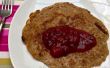 Vegan volkoren haver spelt pannenkoeken met gekruide plum compote