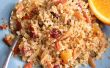 Quinoa met geroosterde amandelen, Cranberries en abrikozen