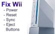 Correctie + reparatie Nintendo Wii gebroken Power / Reset / Sync / uitwerpknop (s)