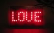 Geëtste foto en tekst van de LED, perfect voor Valentijnsdag