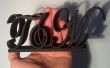 3D gedrukte monogram taart topper