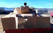 Kartonnen M1 Abrams Tank op Chevy pick-up!  Met de ploeg!   (alleen foto's) 