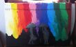 Rainbow gesmolten Crayon foto