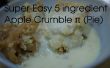 Super-gemakkelijke 5 ingrediënt Apple Crumble Pi(e)
