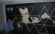 Buckminster Fuller Dymaxion Wall reliëf Atlas met verlichting