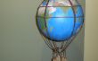 Steampunk hete luchtballon van een Globe