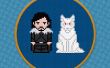 Jon Snow en Ghost - spel van tronen - gratis PDF-Cross Stitch Pattern